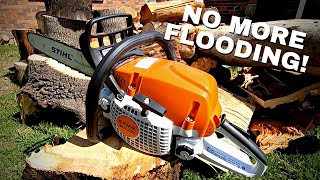 How to easily start a Stihl Chainsaw  NO MORE FLOODING [upl. by Merola]