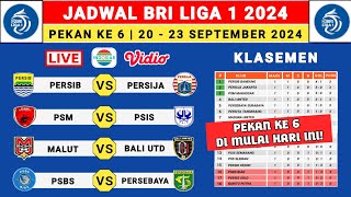 Jadwal Liga 1 2024 Pekan Ke 6  Persib vs Persija  PSBS vs Persebaya  Liga 1 Indonesia 2024 [upl. by Hedvah330]