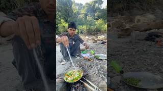 Making Korean Spicy Noodles In Jungle shorts￼ [upl. by Mohun]