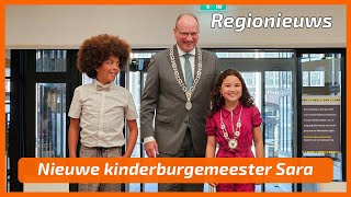 Nieuwe kinderburgemeester Sara  Samen1 Regionieuws [upl. by Ynafetse]