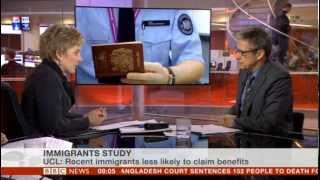 Prof Christian Dustmann on immigration on the BBC News Channel 5Nov2013 [upl. by Charisse]