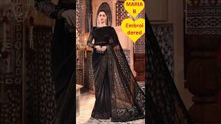 Maria B Unstitched Embroidered Collection Pure Chiffon Unstitched Saree MB D4  Wedding Collection [upl. by Sidhu]