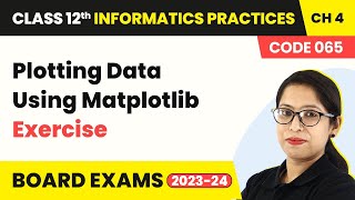 Plotting Data Using Matplotlib  Exercise  Class 12 Informatics Practices Chapter 4  CBSE 202425 [upl. by Cacilia]