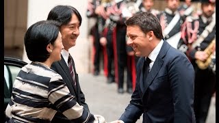 Renzi incontra il principe giapponese Akishino [upl. by Fadden]