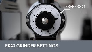 EK43 Grinder Settings Espresso Filter Aeropress and more [upl. by Maise]