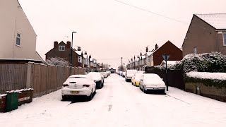 SnowCovered Streets Coventry Winter 2021 ⛄️❄️🌨 [upl. by Bainbrudge]