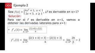 Derivabilidad y continuidad Ejemplo 2 [upl. by Aindrea]