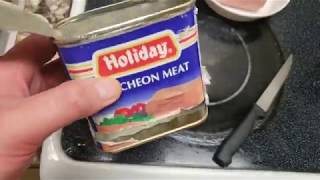 How To Open a Can of Luncheon Meat LOL [upl. by Kilian54]