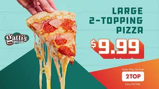 Mr Gattis Pizza  999  Large 2 Topping Deal [upl. by Gader909]