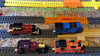 Tomy sodor races round 2 races 1314 Sidney vs Nia amp Arthur vs Lady [upl. by Atikkin]