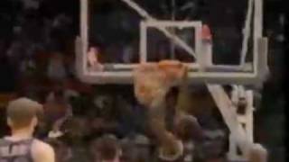 Shaquille Oneal Rips out the entire backboard with dunk [upl. by Enelrae]