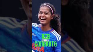 Shreyanka patil selected in indian team  RCB CONGRATS A teamshorts backin1230 [upl. by Chanda]