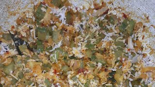 Heerekai togaribele palya sagu gojju bajji tovve Ridge gourd Toor Dal curry recipe kannada [upl. by Charleen276]