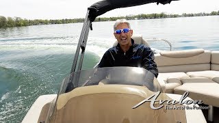 8 How to Accelerate amp Turn a Pontoon Boat  2017 Avalon Luxury Pontoons [upl. by Gilberte]