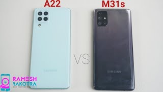 Galaxy A22 vs M31s Speed Test and Camera Comparison [upl. by Forster]