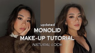 UPDATED MONOLID MAKEUP TUTORIAL NATURAL GLAM [upl. by Taryne]