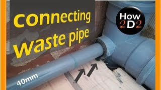 how to connect waste pipe into branch boss pipe [upl. by Lodge]