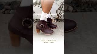 Tryon of our timeless leather boots shoes handcraftedheels fashion ootd handcrafted handmade [upl. by Yojal825]