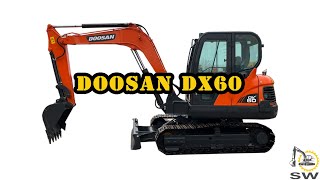 Doosan DX60 mini excavator with dozer working performance  ShiWen Construction Machinery Co [upl. by Lesnah]