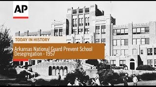 Arkansas National Guard Prevent School Desegregation  1957  Today in History  4 Sept 16 [upl. by Dranyl352]