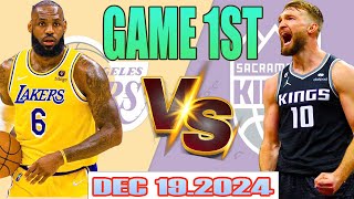 Sacramento Kings Vs Los Angeles Lakers Game 1st Highlights Dec 192024 NBA Season 202425 [upl. by Mourant]