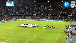 Napoli Fans Roar “The Champions“ Against Liverpool In The Champions League [upl. by Ahsinaj]