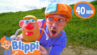 Blippi Visits a Farm and Finds Potato Heads  Blippi Full Episodes  Educational Videos for Kids [upl. by Ylluz]