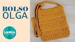 BOLSA TEJIDA A CROCHET PUNTO ESTRELLA  PASO A PASO  LANITAS Y COLORES [upl. by Natsreik]