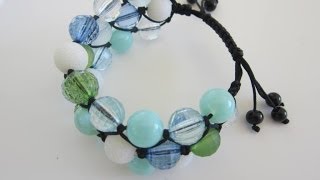 Triple Shamballa Bracelet Piece of the Ocean [upl. by Zolly]