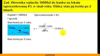 Kapitalizacja odsetek  Zadanie  Matfiz24pl [upl. by Itnuahsa]