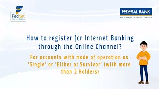 How to register for Internet Banking through the online channel For Single amp ES accounts [upl. by Ahsenad148]