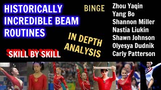 BEST INCREDIBLE WOMENS GYMNASTICS BEAM ROUTINES analyzed skill by skill with in depth insight [upl. by Eulaliah]