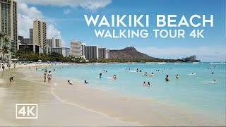 Waikiki Beach Hawaii 4k Walking Tour 2023 [upl. by Anirac]