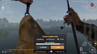 Fishing planet  Weeping Willow Unique Leather Carp [upl. by Leryt]