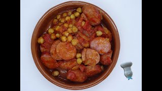 Recette de cocotte de pois chiches tomate et Montbéliard [upl. by Aeslehs]