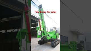 Piling rig for solar [upl. by Hesky]