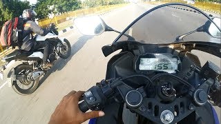 Yamaha FZ25 VS R15 V3  Drag Race  Top End  Long Race [upl. by Hceicjow804]