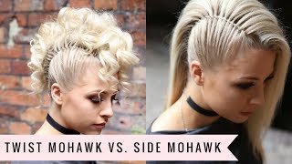 Twist Mohawk VS Side Mohawk by SweetHearts Hair [upl. by Anilag]