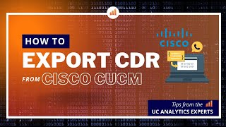 How do I export CDR from my Cisco Call Manager CUCM [upl. by Eleynad]