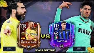 BASTONI VS RAUL ALBIOL WHOS THE BEST CB FIFA MOBILE 23 [upl. by Nolubez]