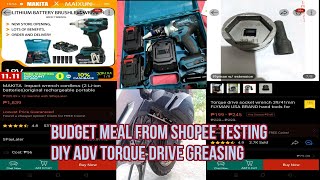 Makita Impact wrench amp Flyman torque drive socket Test  Shopee budget meal  ADV DIY greasing [upl. by Ranson]