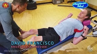 DAVID FRANCISCO was Paralyzed From Waist Down  Follow His Journey on American Idol 2018 on ABC [upl. by Eelnayr]