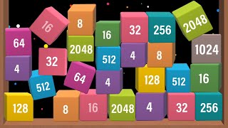 Drop Block 3D  2048 Cubes Fall amp Merge Colorful ASMR Gameplay Fun Math Game 2048 Tiles Merge [upl. by Bennett]