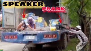 TAONG GRASA SPEAKER PRANK  ANG BILIS NI KUYA HUMIGA [upl. by Eidnak]