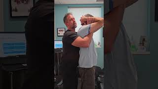 Chiropractic Adjustment  Standing Thoracic Lift chiro chiropracticadjustment getadjusted [upl. by Enyehc]