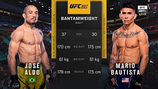 🔴 UFC 307 Jose Aldo vs Mario Bautista  Full Fight amp Highlights  Bantamweight Bout [upl. by Corkhill]