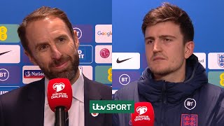 Gareth Southgate on new England contract and Harry Maguire discusses celebration [upl. by Nolrah]