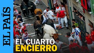 SAN FERMÍN 2024  Así ha sido el cuarto encierro de los Sanfermines en Pamplona  EL PAÍS [upl. by Calle]