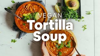 1Pot Vegan Tortilla Soup  Minimalist Baker Recipes [upl. by Adey]