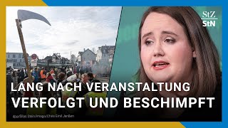 Bauernproteste Ricarda Lang in Schorndorf schwer angegangen  Absage in Biberach [upl. by Care354]